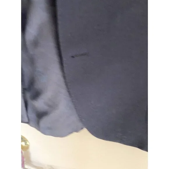 Oleg Cassini Black Blazer Men's Single Breasted 2 Button Vintage USA Union Made - Picture 7 of 11